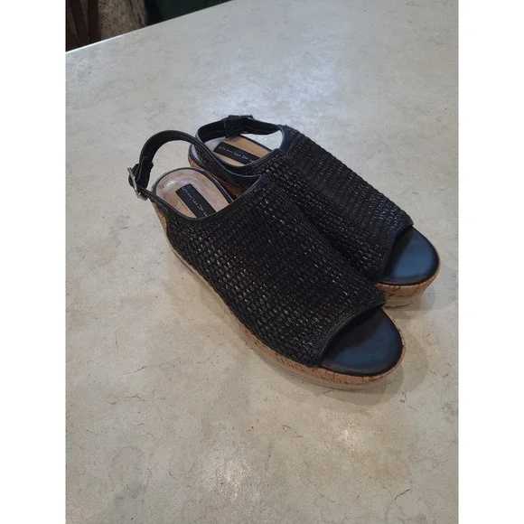 Steve Madden Carlton Espadrille Platform black women SZ 9M contemporary casual - Picture 2 of 10